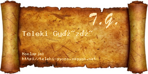 Teleki Győző névjegykártya