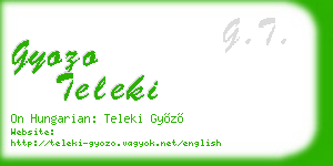 gyozo teleki business card